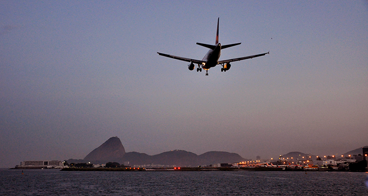Aterrissagem no Aeroporto Santos Dumont